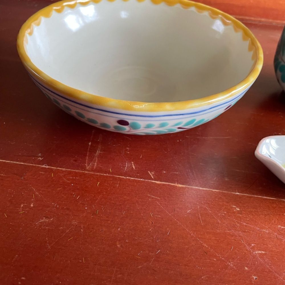 Mexico Pottery Vintage Bowls Trinket Dish - Picture 9 of 16